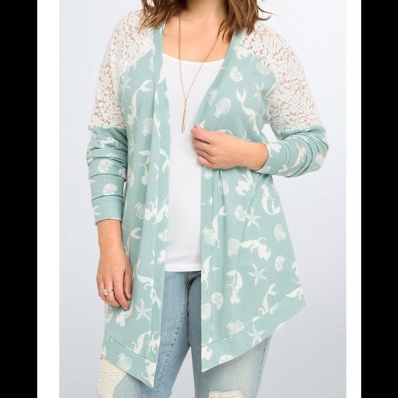 torrid Sweaters - Torrid Disney Ariel Collection Shell Drape